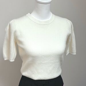 MORNING LAVENDER Cream Sweater Top